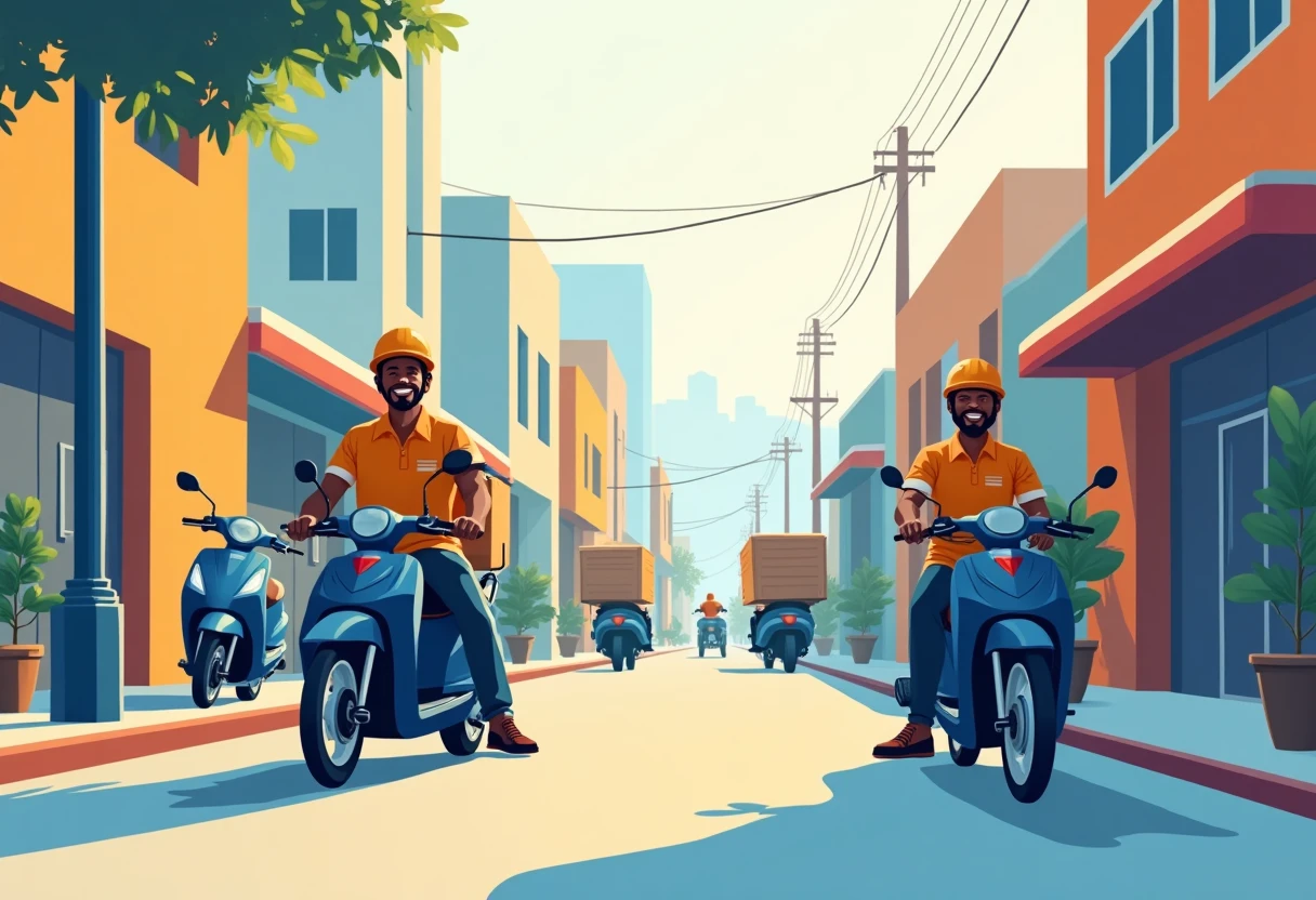 Delivery motorcycles in Lagos